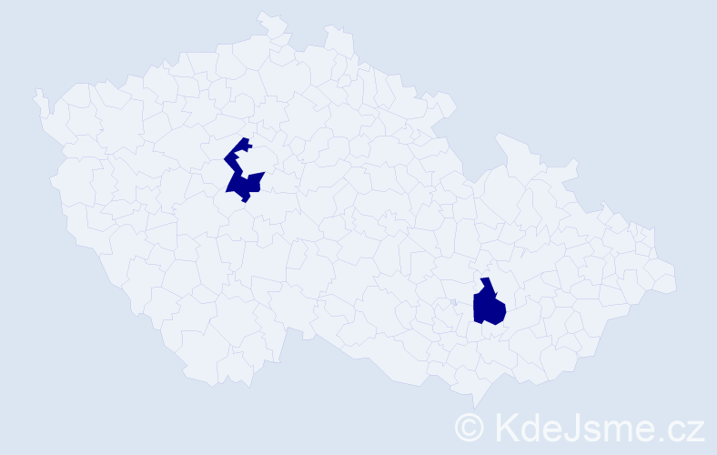 Příjmení: 'Zán', počet výskytů 4 v celé ČR