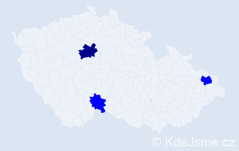 Příjmení: 'Hylanová', počet výskytů 6 v celé ČR