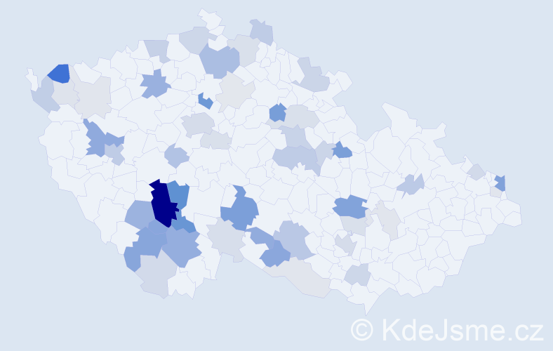 Příjmení: 'Lusk', počet výskytů 146 v celé ČR