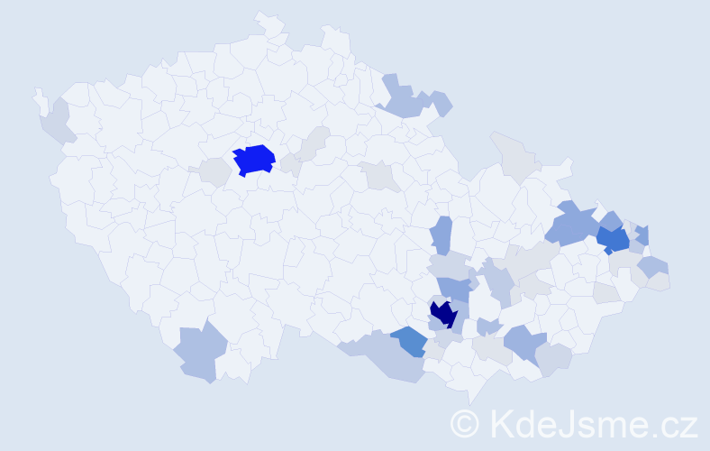 Příjmení: 'Sobol', počet výskytů 181 v celé ČR