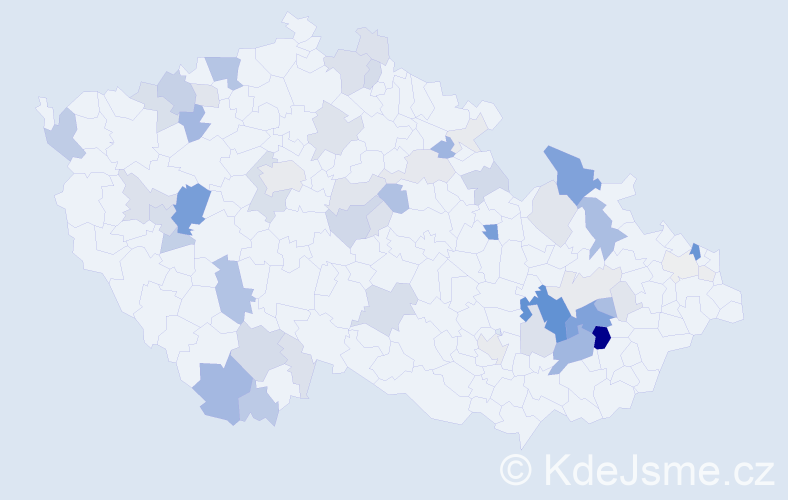 Příjmení: 'Gaborová', počet výskytů 242 v celé ČR