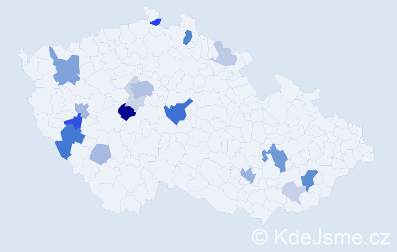Příjmení: 'Ruth', počet výskytů 57 v celé ČR