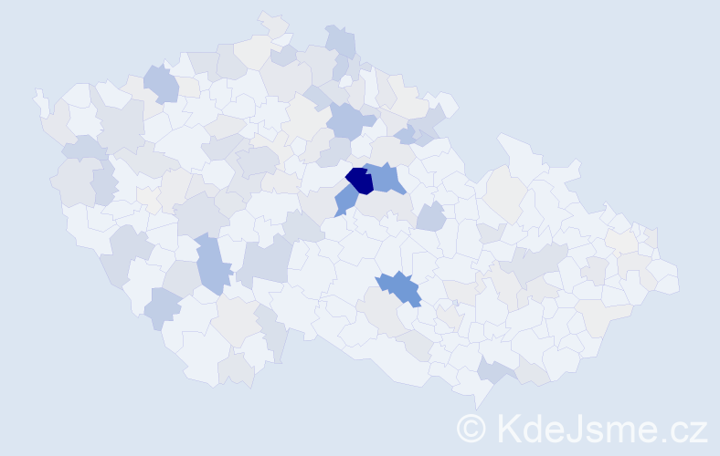Příjmení: 'Kožená', počet výskytů 383 v celé ČR