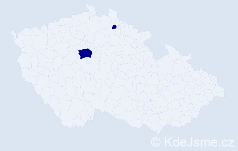 Příjmení: 'Perekhrest', počet výskytů 2 v celé ČR