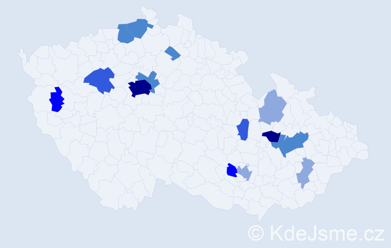 Příjmení: 'Barančík', počet výskytů 39 v celé ČR