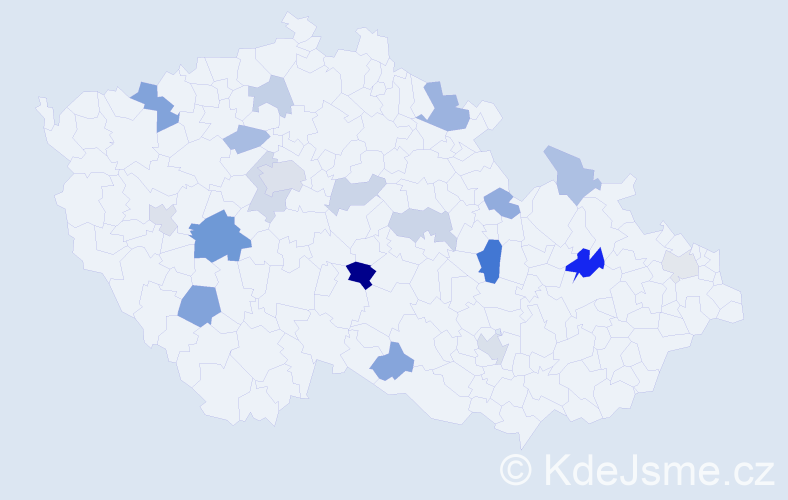 Příjmení: 'Anderson', počet výskytů 36 v celé ČR