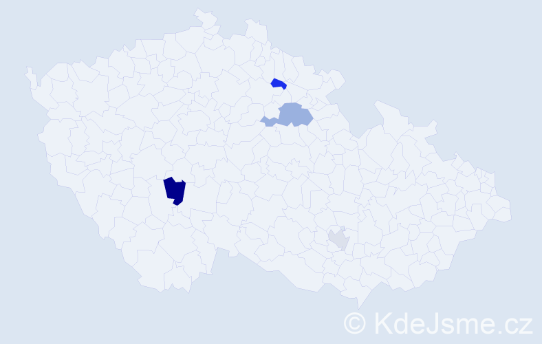 Příjmení: '"O'donovan"', počet výskytů 6 v celé ČR