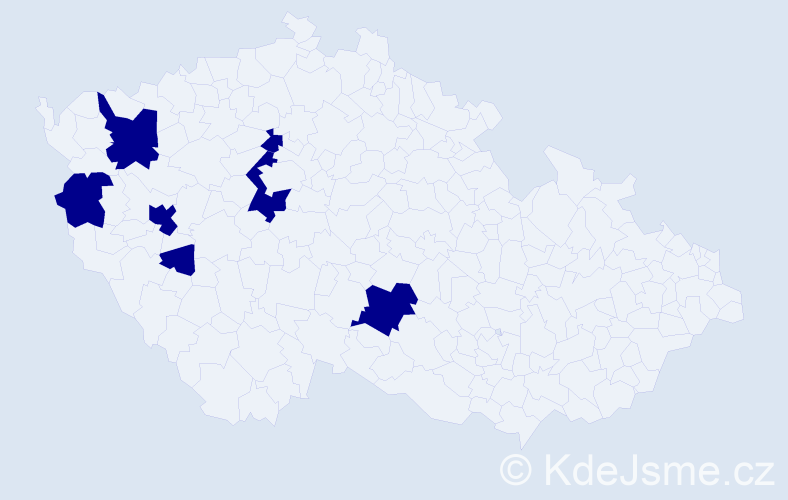 Příjmení: 'Havrilla', počet výskytů 7 v celé ČR