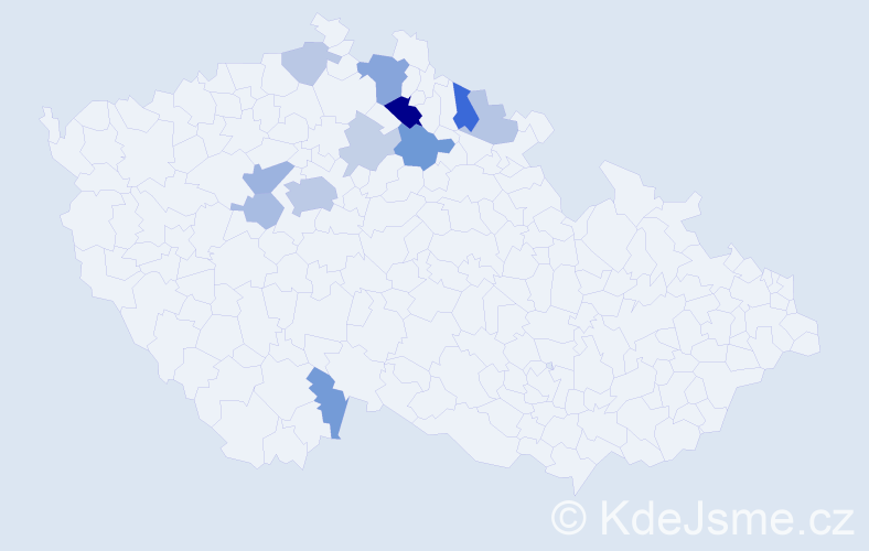 Příjmení: 'Rindt', počet výskytů 27 v celé ČR