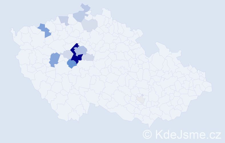 Příjmení: 'Volešáková', počet výskytů 64 v celé ČR