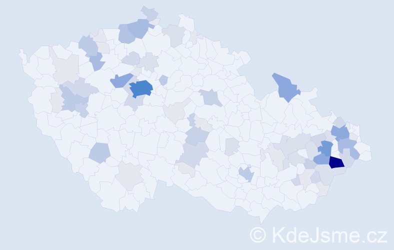 Příjmení: 'Fárková', počet výskytů 256 v celé ČR
