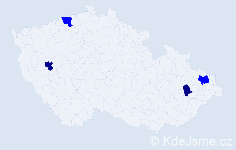 Příjmení: 'Tolaš', počet výskytů 6 v celé ČR