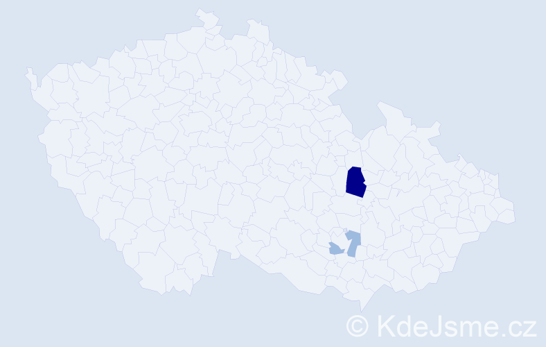 Příjmení: 'Humbrichová', počet výskytů 5 v celé ČR