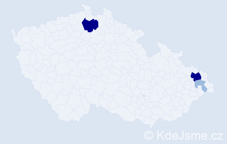 Příjmení: 'Eštočáková', počet výskytů 9 v celé ČR