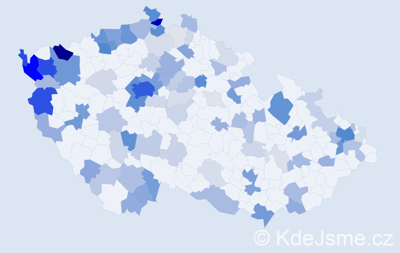 Příjmení: 'Vu', počet výskytů 365 v celé ČR