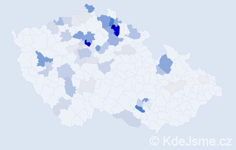Příjmení: 'Hádková', počet výskytů 194 v celé ČR