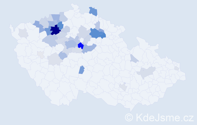 Příjmení: 'Vohánková', počet výskytů 125 v celé ČR