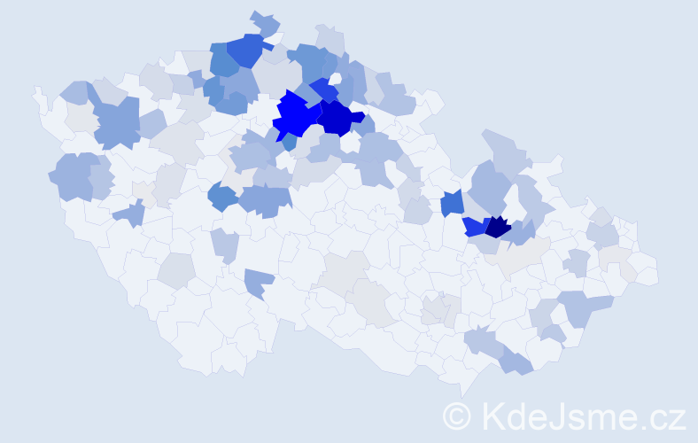 Příjmení: 'Klabanová', počet výskytů 364 v celé ČR