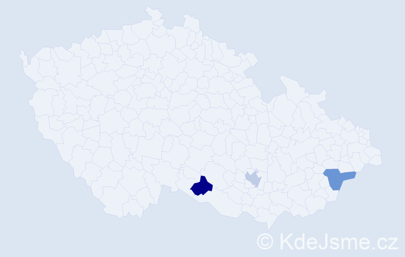 Příjmení: 'Hyvstesh', počet výskytů 3 v celé ČR