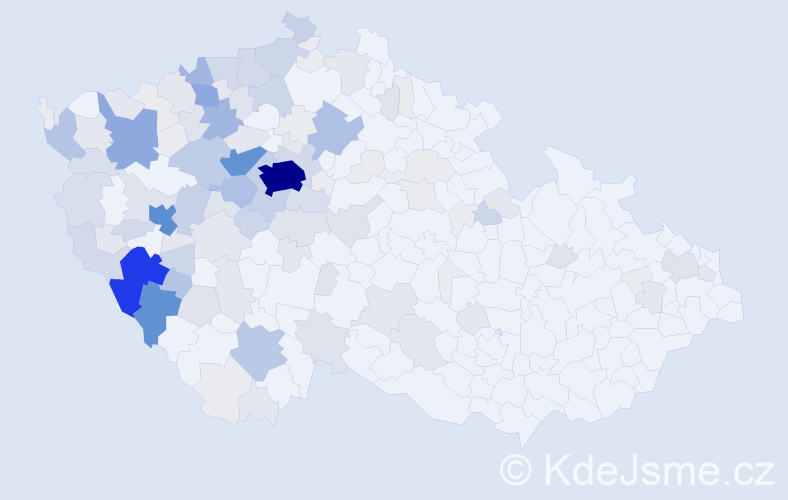 Příjmení: 'Rendlová', počet výskytů 531 v celé ČR
