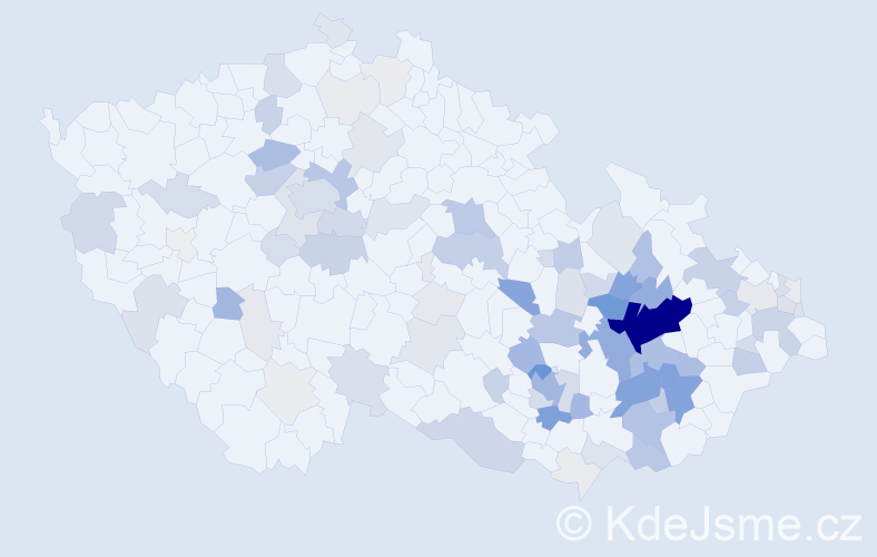 Příjmení: 'Dosoudilová', počet výskytů 416 v celé ČR