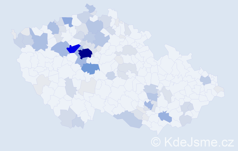 Příjmení: 'Burger', počet výskytů 298 v celé ČR