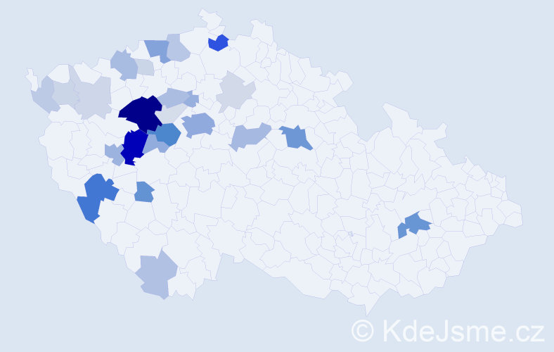 Příjmení: 'Spalová', počet výskytů 91 v celé ČR