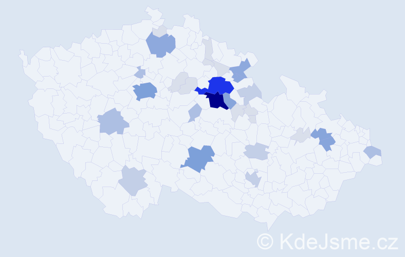Příjmení: 'Řehounek', počet výskytů 106 v celé ČR