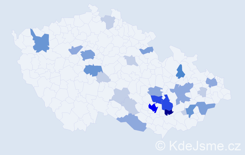 Příjmení: 'Rešková', počet výskytů 79 v celé ČR