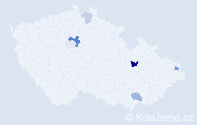 Příjmení: 'Bátora', počet výskytů 13 v celé ČR