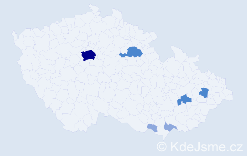 Příjmení: 'Krempa', počet výskytů 18 v celé ČR