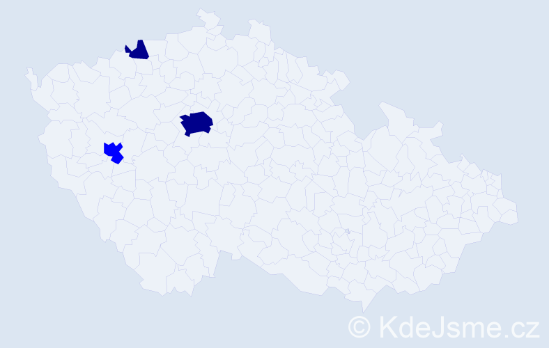 Příjmení: 'Isajevová', počet výskytů 5 v celé ČR