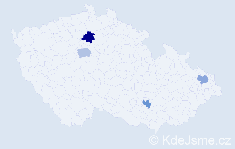 Příjmení: 'Wolfe', počet výskytů 6 v celé ČR