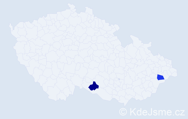Příjmení: 'Klausz', počet výskytů 2 v celé ČR