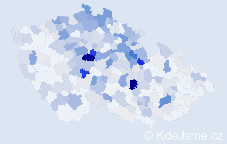 Příjmení: 'Stárek', počet výskytů 999 v celé ČR