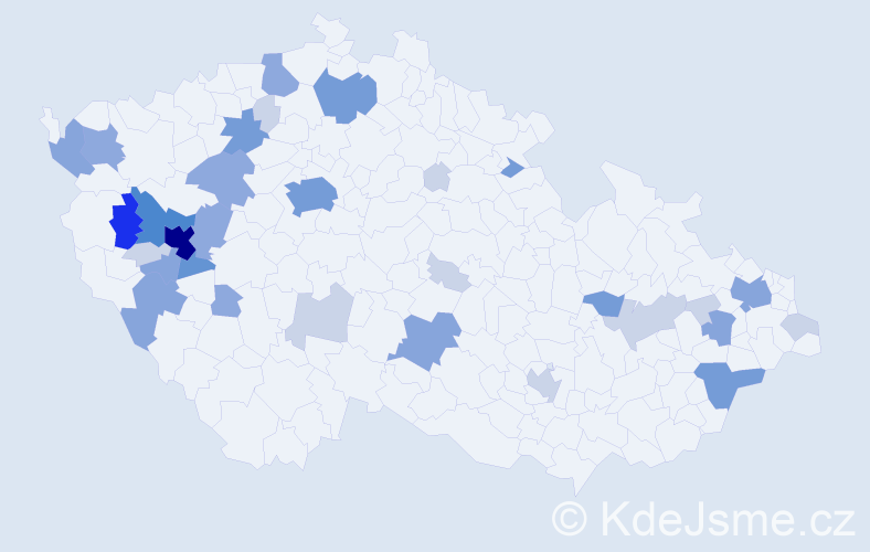 Příjmení: 'Milt', počet výskytů 94 v celé ČR