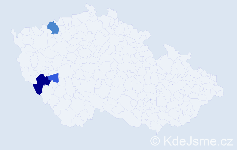 Příjmení: 'Partingl', počet výskytů 10 v celé ČR