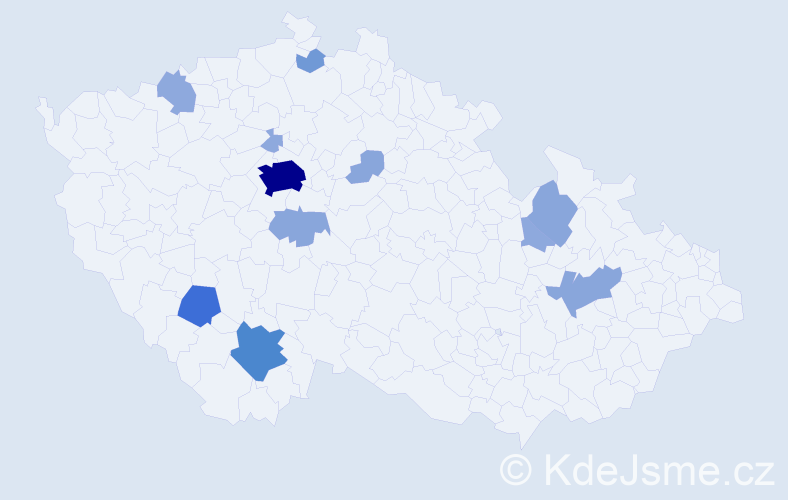 Příjmení: 'Ladislav', počet výskytů 32 v celé ČR