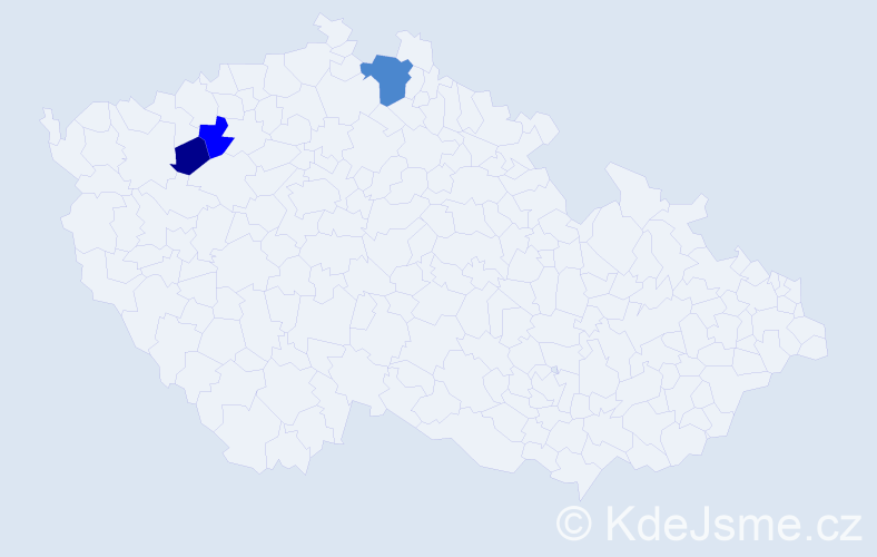 Příjmení: 'Rajkovová', počet výskytů 9 v celé ČR