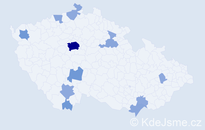 Příjmení: 'Remenárová', počet výskytů 33 v celé ČR