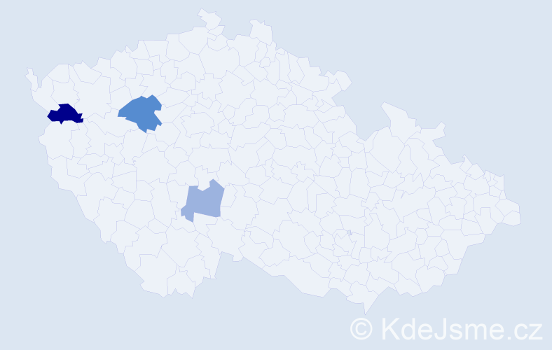 Příjmení: 'Kolesnyk', počet výskytů 5 v celé ČR