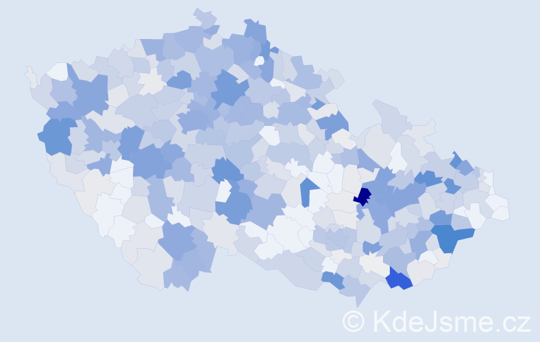 Příjmení: 'Zajíček', počet výskytů 2529 v celé ČR