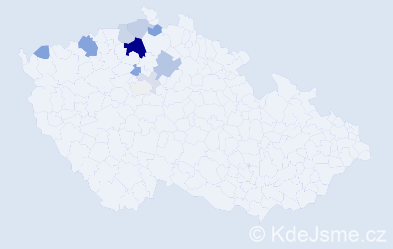 Příjmení: 'Běloubková', počet výskytů 36 v celé ČR