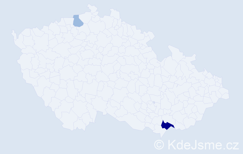 Příjmení: 'Cornejo', počet výskytů 5 v celé ČR