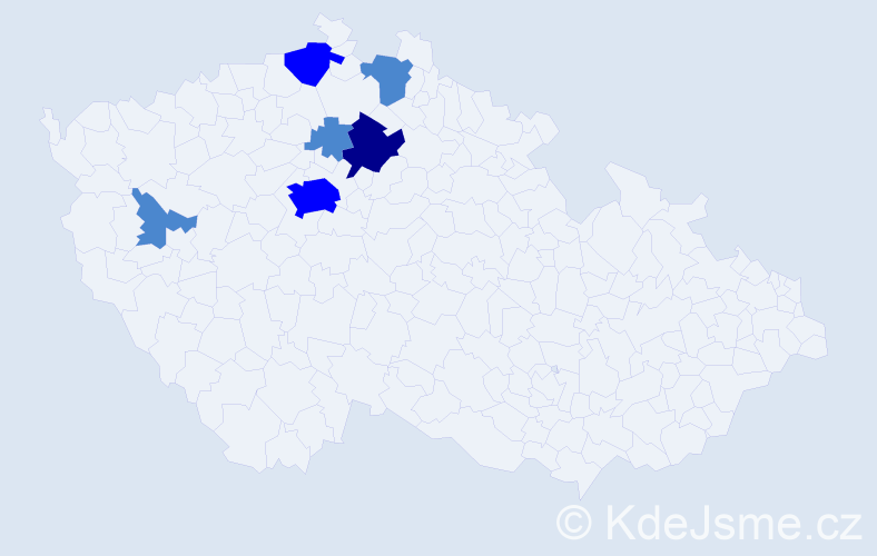 Příjmení: 'Habelt', počet výskytů 10 v celé ČR