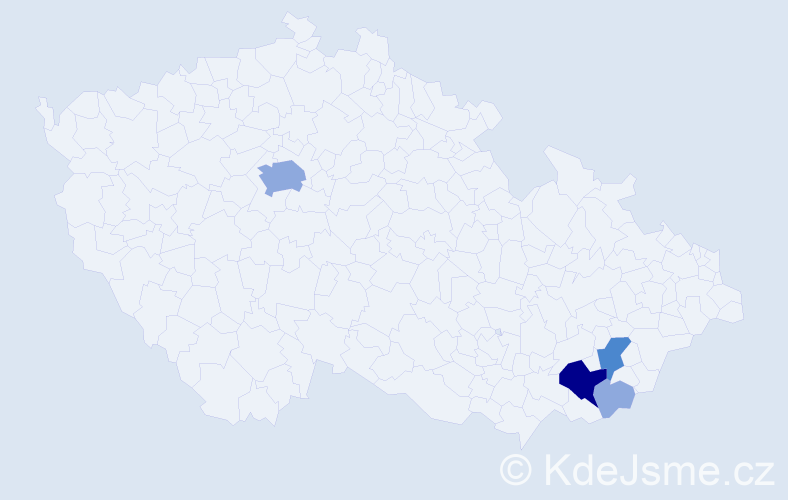 Příjmení: 'Hezucká', počet výskytů 14 v celé ČR