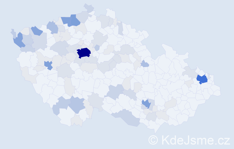 Příjmení: 'Ta', počet výskytů 290 v celé ČR