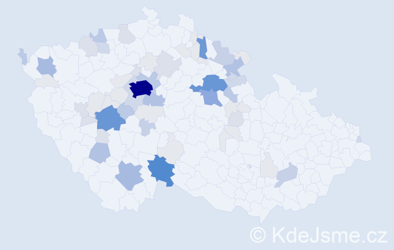 Příjmení: 'Boukal', počet výskytů 246 v celé ČR