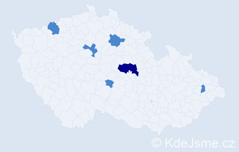 Příjmení: 'Hozlárová', počet výskytů 8 v celé ČR