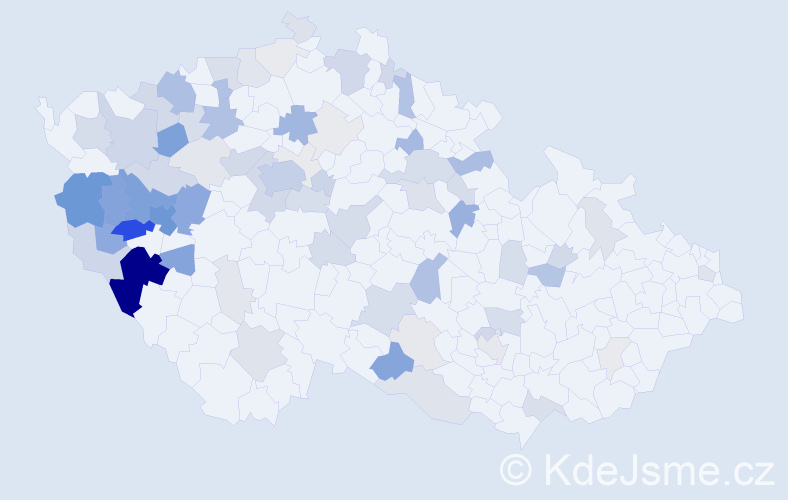 Příjmení: 'Kantová', počet výskytů 271 v celé ČR